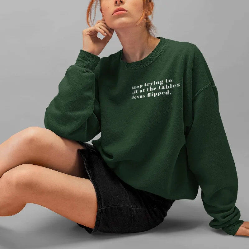 Stop Trying To Sit | Unisex Sweatshirts Hoodie with Slit Hem Functional Movement
