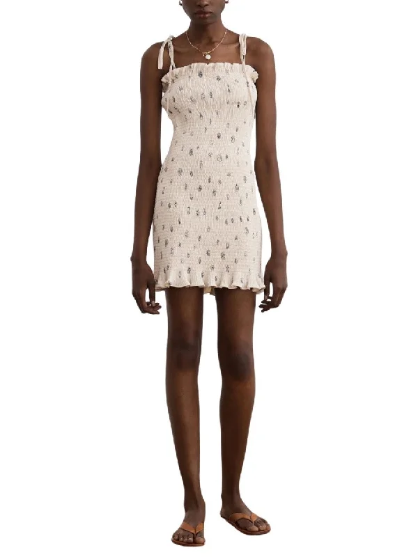The Demna Mini Dress Coin Print Stylish Plaid Mini Dress