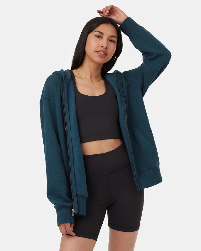 TreeFleece Oversized Zip Hoodie Hoodie with Button Placket Classic Preppy