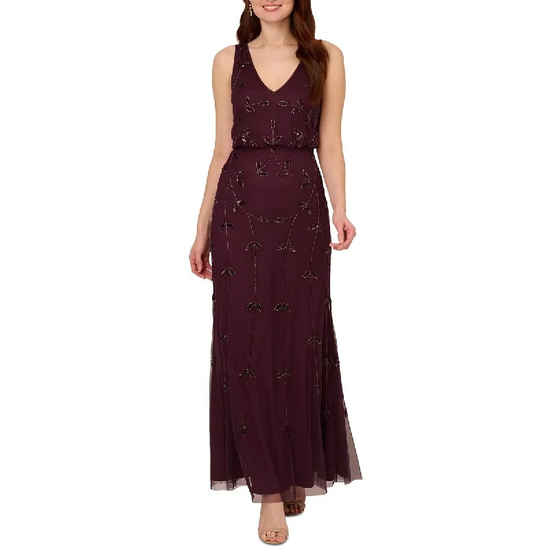 Womens Beaded Polyester Evening Dress Tunics Handmade artisanal