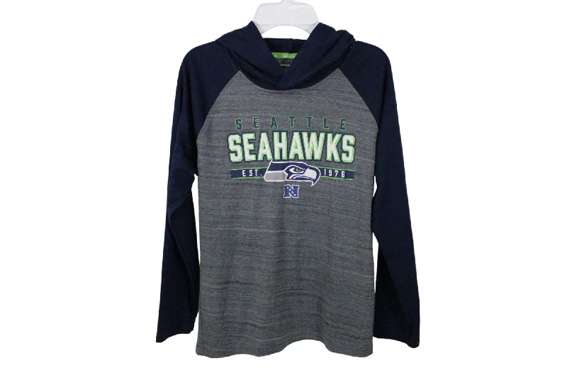 NFL Seattle Seahawks Football Hoodie | 14/16 Hoodie with Slim Fit Tailored Modern