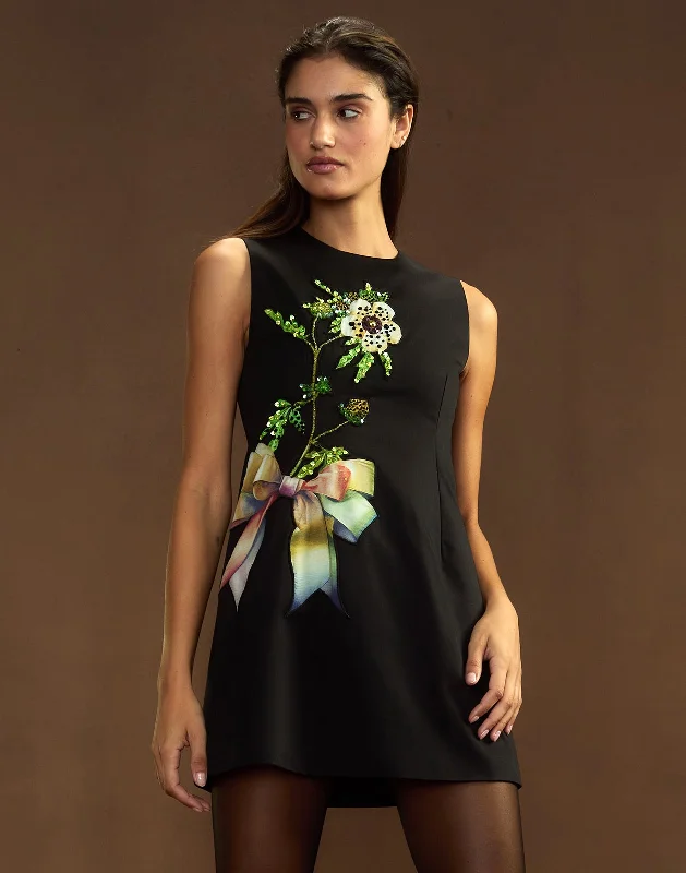 Bouquet Mini Dress Trendy Mesh Mini Dress