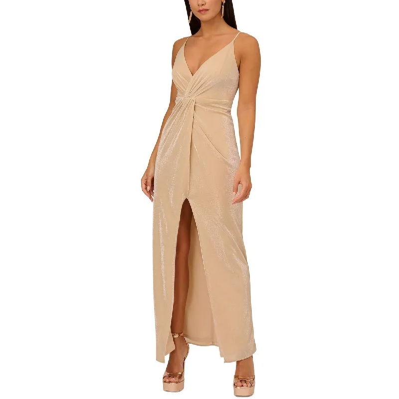Womens Metallic Formal Evening Dress Tunics Trendy modern