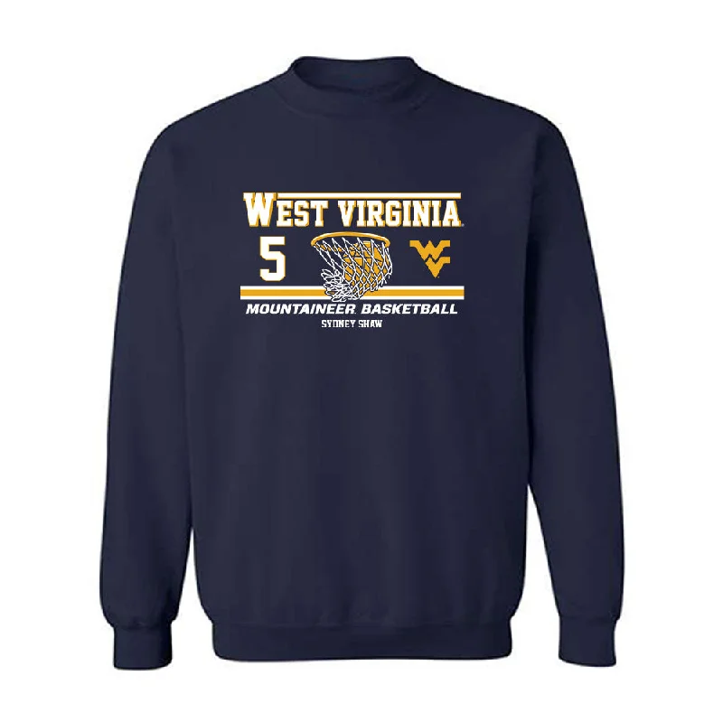 West Virginia - NCAA Women's Basketball : Sydney Shaw - Classic Fashion Shersey Crewneck Sweatshirt Hoodie with Pattern Geometric Abstract