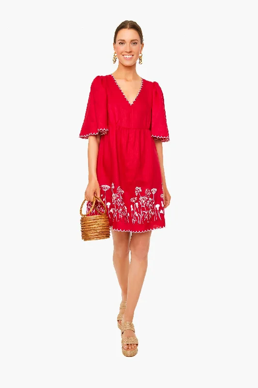 Scarlett Embroidered Britton Dress Maxi Flowy Bohemian