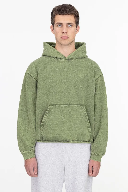 HF09 - Heavy Fleece Hoodie (Mineral Wash) Hoodie with Bell Sleeves Flared Feminine