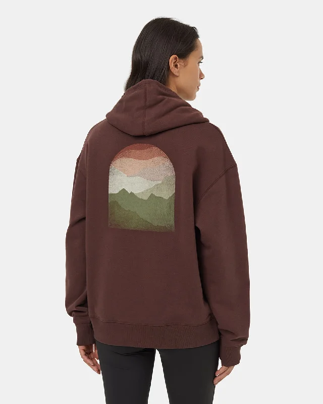 Mountain Skyline Hoodie Hoodie with Hem Patch Decorative Personalized