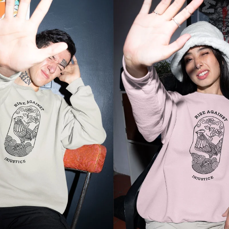 Rise Against Injustice | Unisex Sweatshirt Hoodie with Hem Detail Decorative Unique