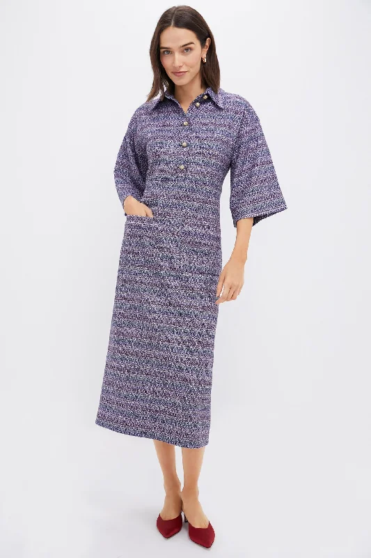 Multi Stripe Tweed Beth Dress Tunics Chic fashionable