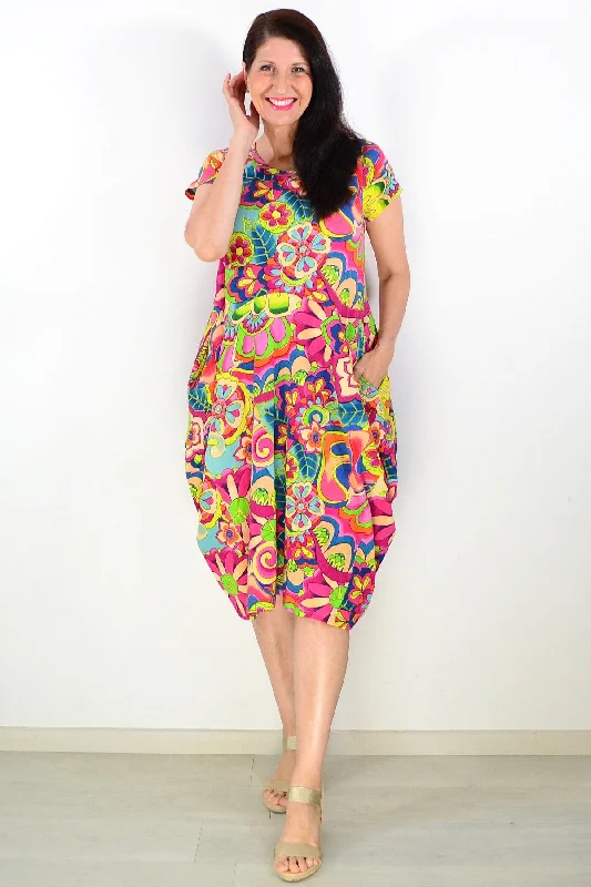 Santa Monica Short Sleeve Bubble Tunic Dress Tunics Fleece cozy