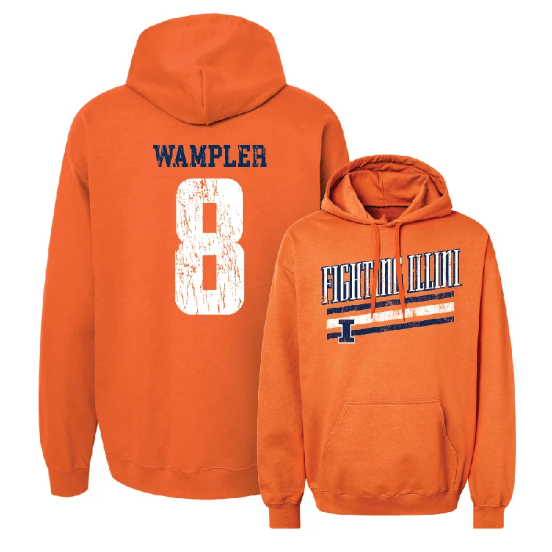 Orange Slant Hoodie  - Sophia Wampler Hoodie with Typography Text Message