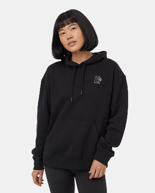 Scenic Arch Hoodie Hoodie with Hem Frayed Vintage Worn