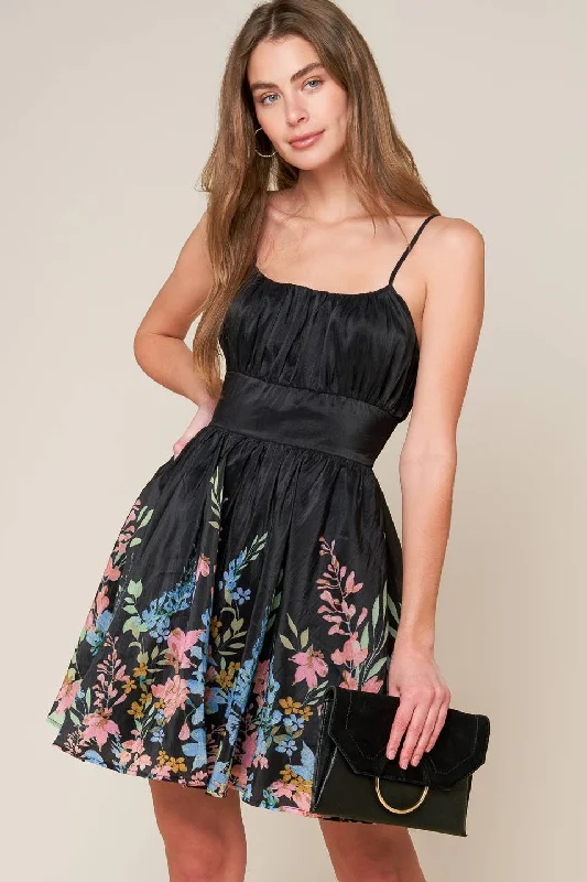 WITH THE TIDE WOVEN MINI DRESS Casual Button-Up Mini Dress