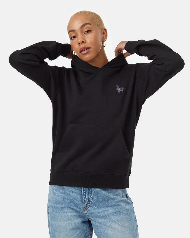 Peru Embroidered Llama Hoodie Hoodie with Cropped Fit Short Trendy