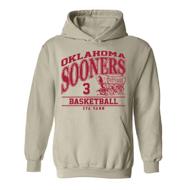 Oklahoma - NCAA Women's Basketball : Zya Vann - Classic Fashion Shersey Hooded Sweatshirt Hoodie with Double Zipper Versatile Adjustable