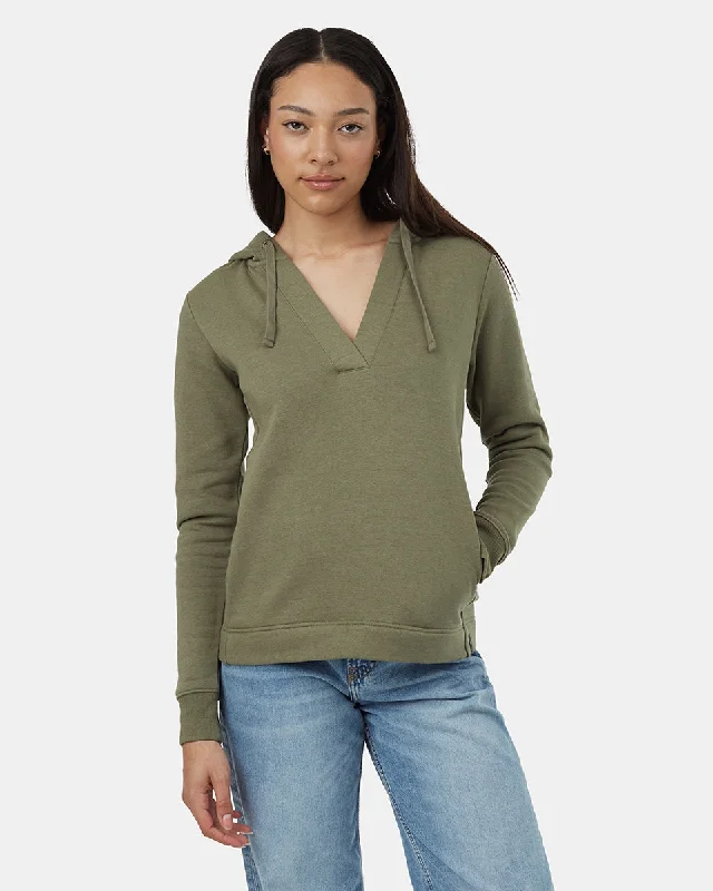 SeaFleece Placket Hoodie Hoodie with Turtle Neck Cozy Winter