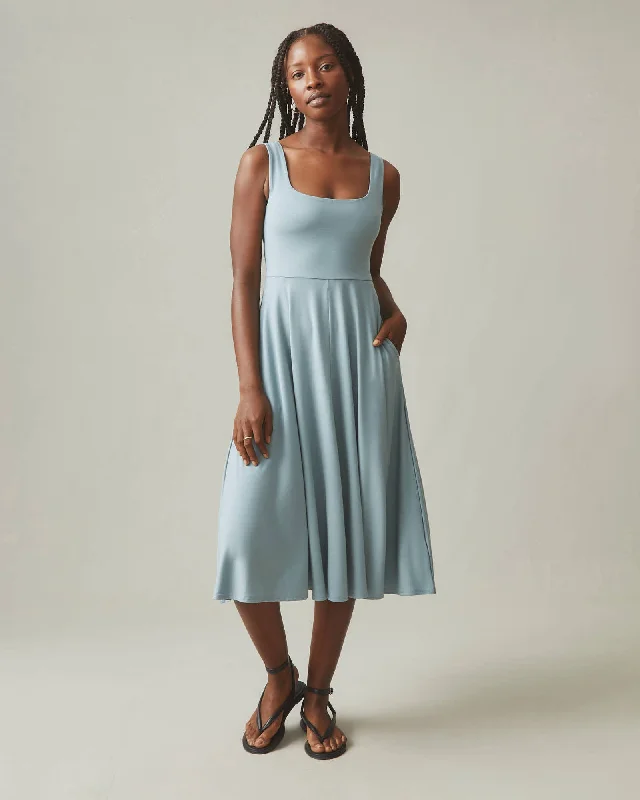 Flex Dress - Arona Blue Tunics Modern contemporary