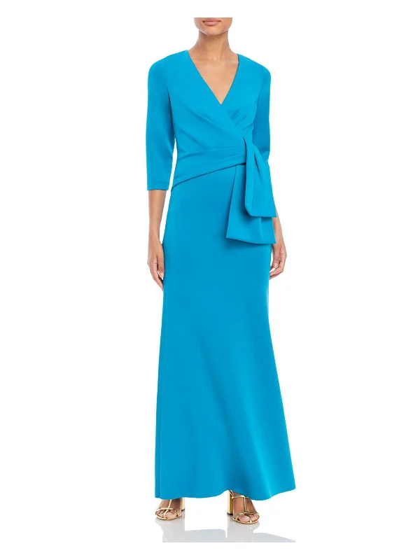 Womens V-Neck Long Evening Dress Tunics Leisure comfortable