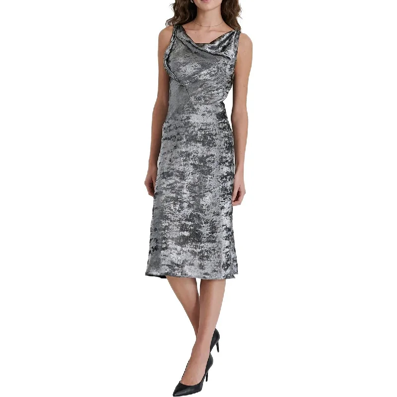 Womens Metallic Polyester Shift Dress Tunics Top rated