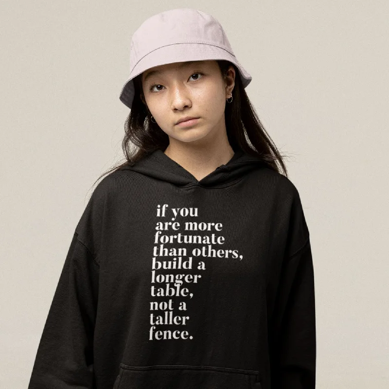 Build | Unisex Hoodie Hoodie with High-Low Hem Asymmetrical Trendy
