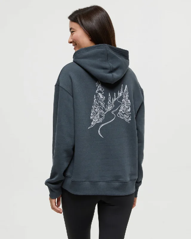 Snowy Trees Hoodie Hoodie with Mesh Breathable Sporty