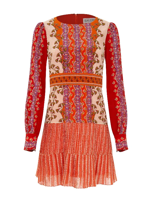 Vera Mini Dress in Papyrus Pillar Cozy Cowl Neck Mini Dress