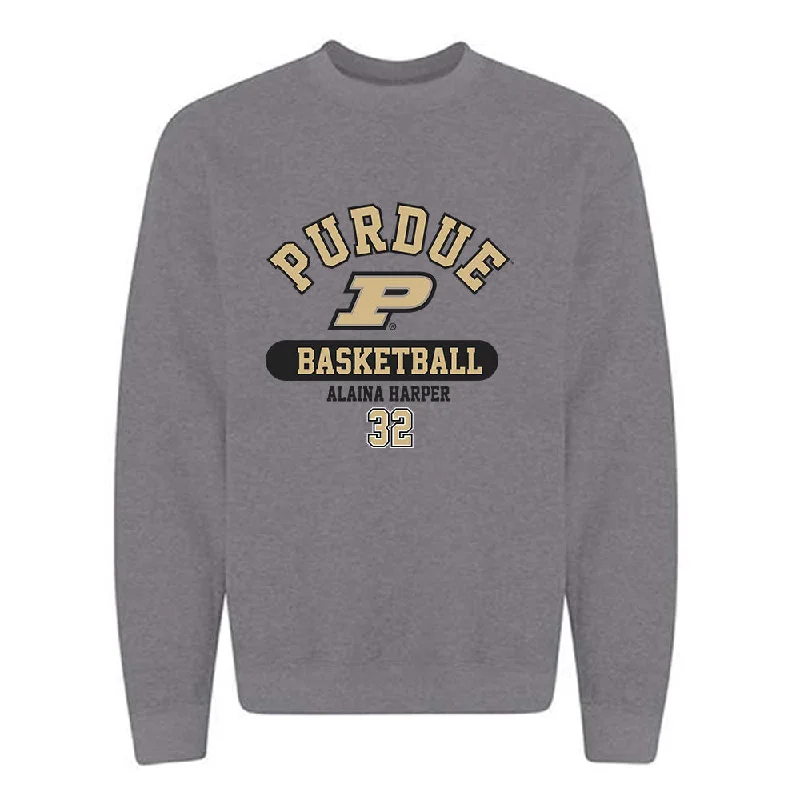 Purdue - NCAA Women's Basketball : Alaina Harper - Classic Fashion Shersey Crewneck Sweatshirt Hoodie with Lace Feminine Delicate