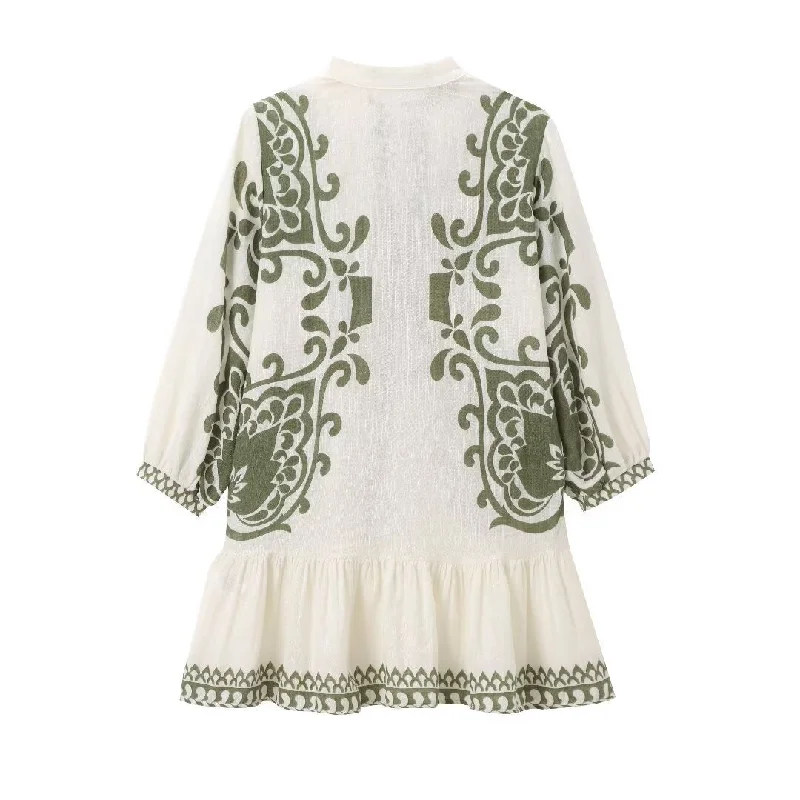 Znbbw Summer Print Holiday Style Mini Dress 9878141 Modern Satin Mini Dress