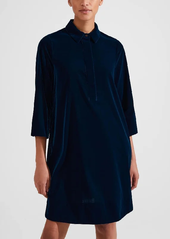 Velvet Marciella Dress 0223/5009/9045l00 Steel-Blue Tunics Custom made