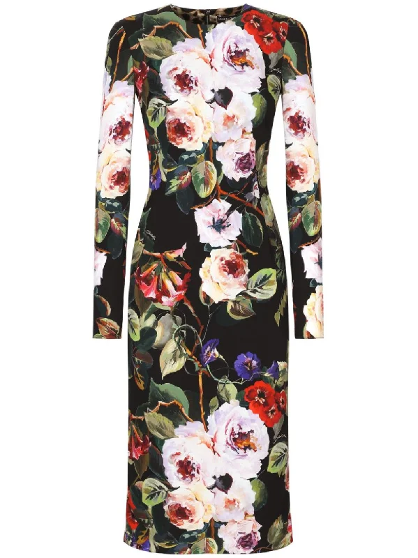 Dolce & Gabbana Women's Dresses Black Elegant Long Evening