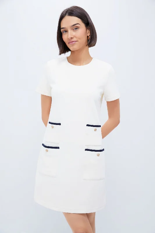 Pearl White Short Sleeve Francoise Dress Tunics Brand named