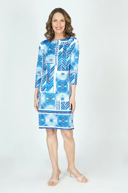 Top Ligne Mixed Geo Print Dress Tunics Versatile all-occasion
