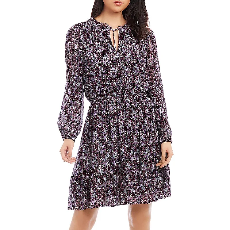 Womens Floral Print Viscose Shift Dress Tunics Bridal satin