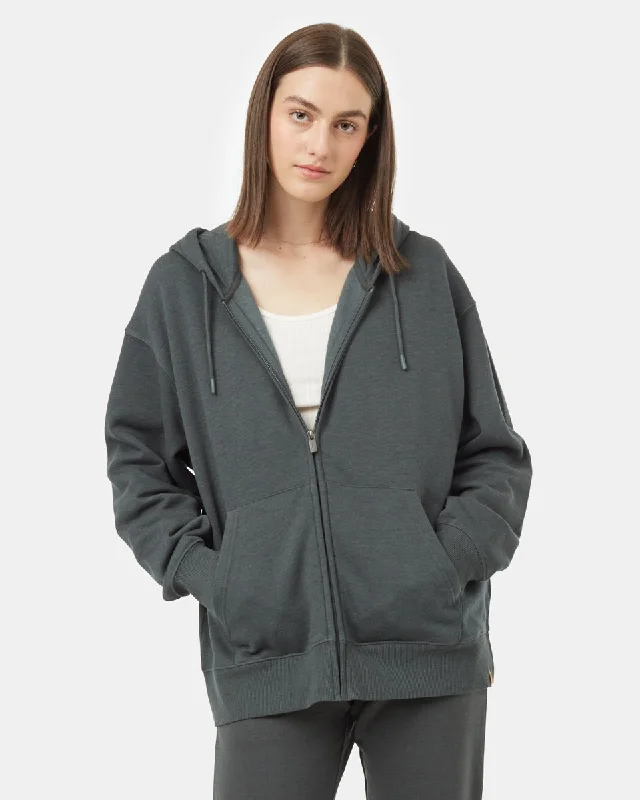 TreeFleece Oversized Zip Hoodie Hoodie with Toggle Buttons Decorative Unique
