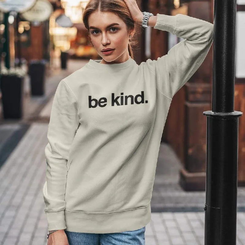 Be Kind | Unisex Sweatshirt... Hoodie with Hidden Zipper Minimalist Clean