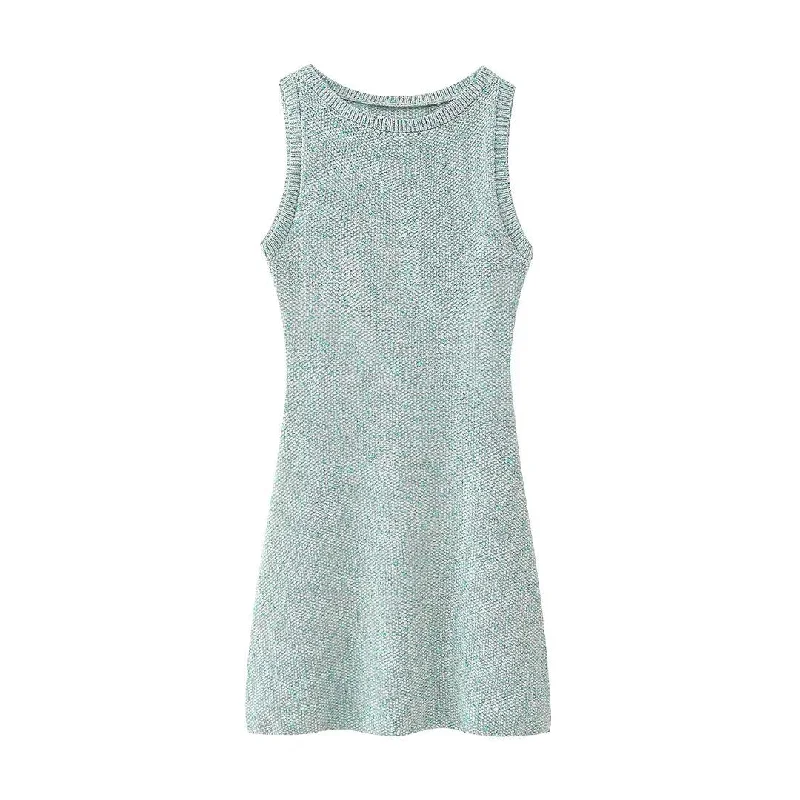 Znbbw New Sleeveless Knitted Slim Mini Dress 6427020 Comfortable Casual Mini Dress