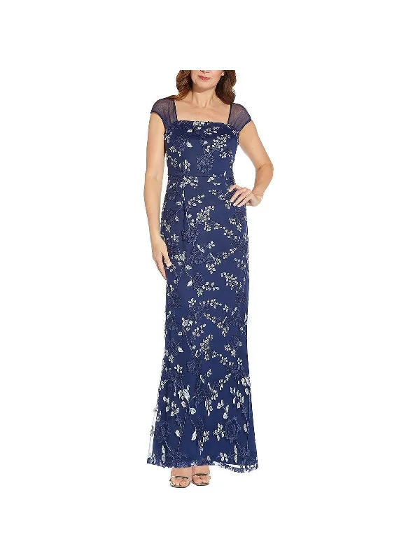 Womens Embroidered Mermaid Evening Dress Tunics Stylish modern