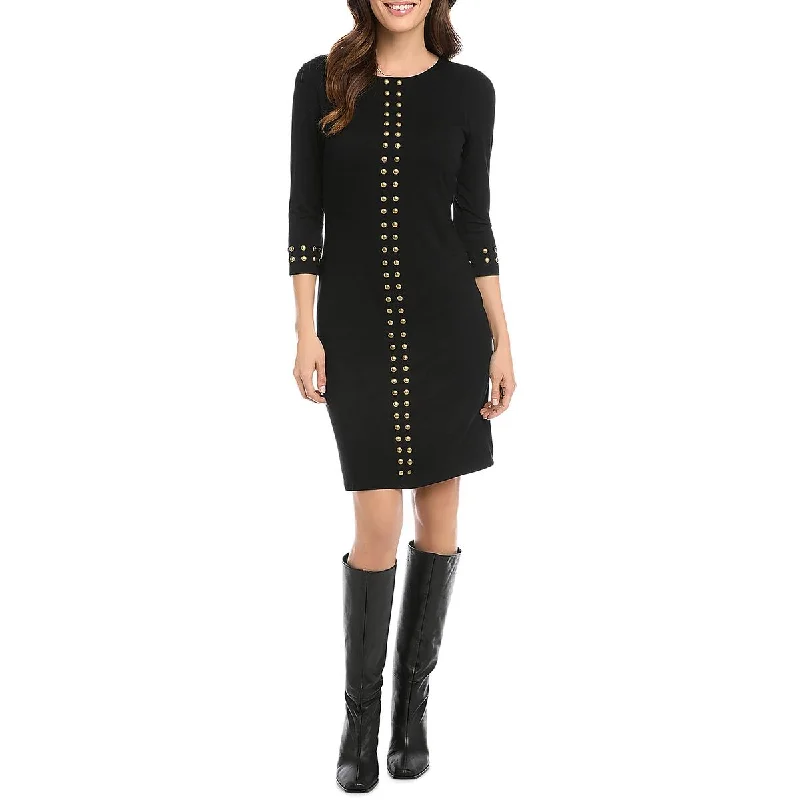 Womens Studded Rayon Sheath Dress Tunics Modern contemporary