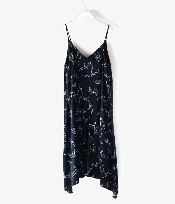 PHEENY/NYC PRINTED CAMISOLE DRESS(BLACK) Tunics Stylish modern