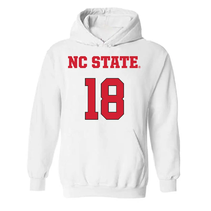 NC State - NCAA Women's Basketball : Tilda Trygger - Replica Shersey Hooded Sweatshirt Hoodie with Distressed Vintage Worn