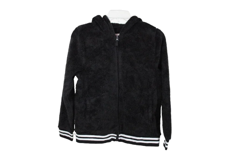 Wonder Nation Black Hoodie | 14/16 Hoodie with Hem Raw Edge Edgy Unfinished