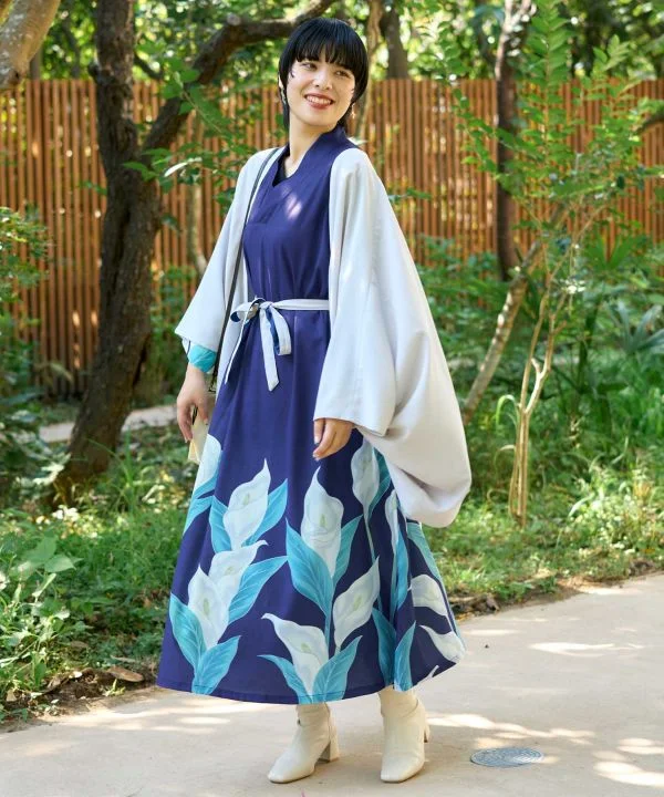 MIZUBASHO - Dress and Haori Set Tunics Silk luxurious
