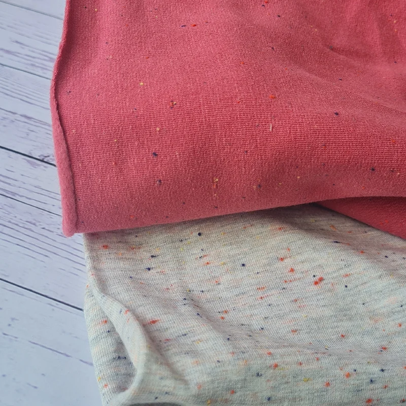 Cosy colours fleece backed sweatshirt jersey knit dress Oeko-Tex fabric x 1/2m Hoodie Crop Top Short Trendy
