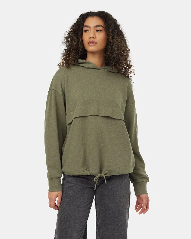 TreeTerry Seamed Hoodie Hoodie with Zipper Placket Modern Functional