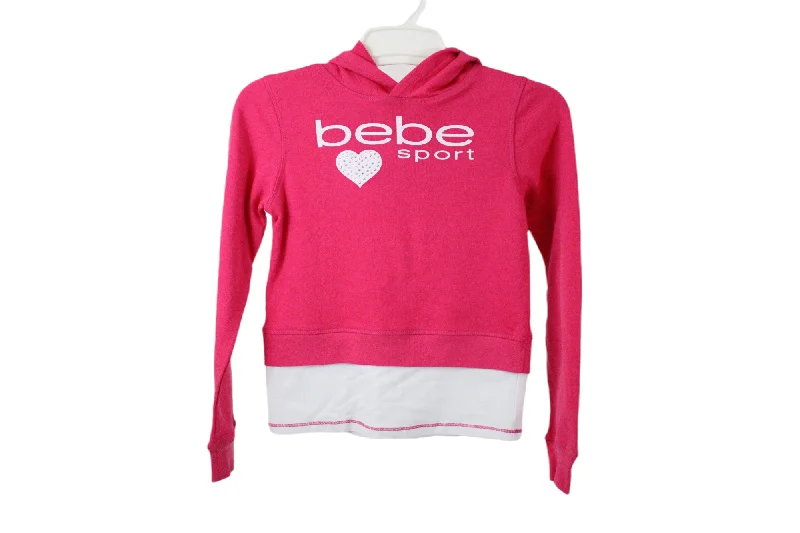 Bebe Girls Pink Hoodie | 10/12 Hoodie with Pocket Utility Practical