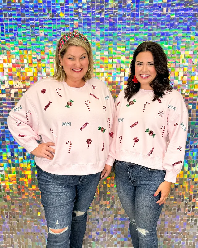 Millie Sweatshirt Candies Hoodie with Button Placket Classic Preppy
