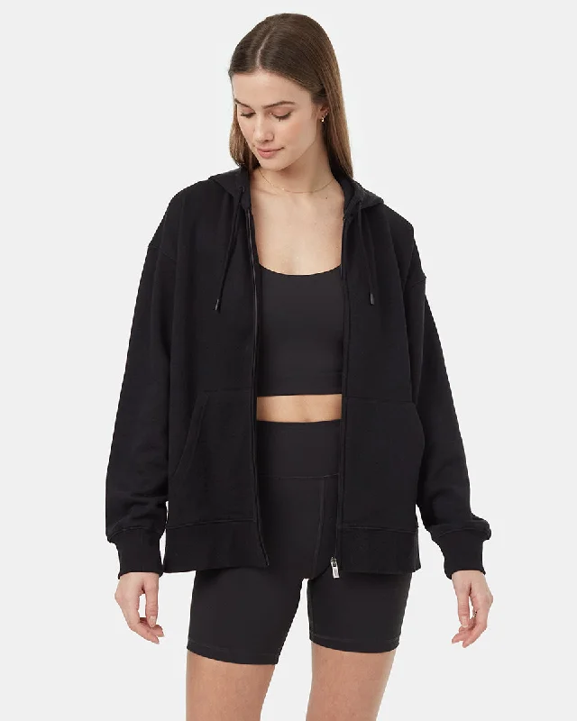 TreeFleece Oversized Zip Hoodie Hoodie with Contrast Stitching Detailed Premium