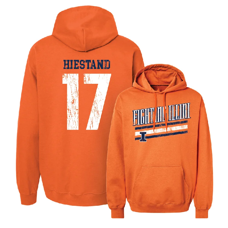 Orange Slant Hoodie  - Sarah Hiestand Hoodie with Pocket Utility Practical