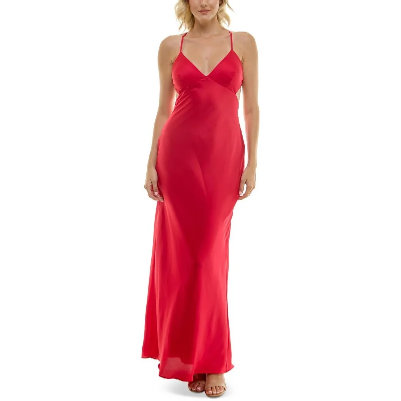 Juniors Womens Lace-Up Polyester Slip Dress Tunics Luxurious high-end