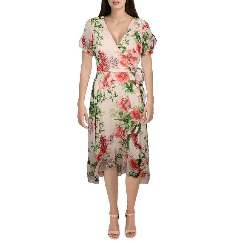 Womens Side Tie Midi Fit & Flare Dress Tunics Luxurious high-end